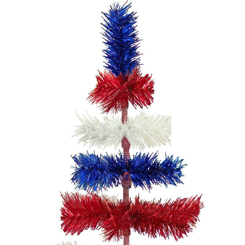 4th Of July Layered Tinsel Trees