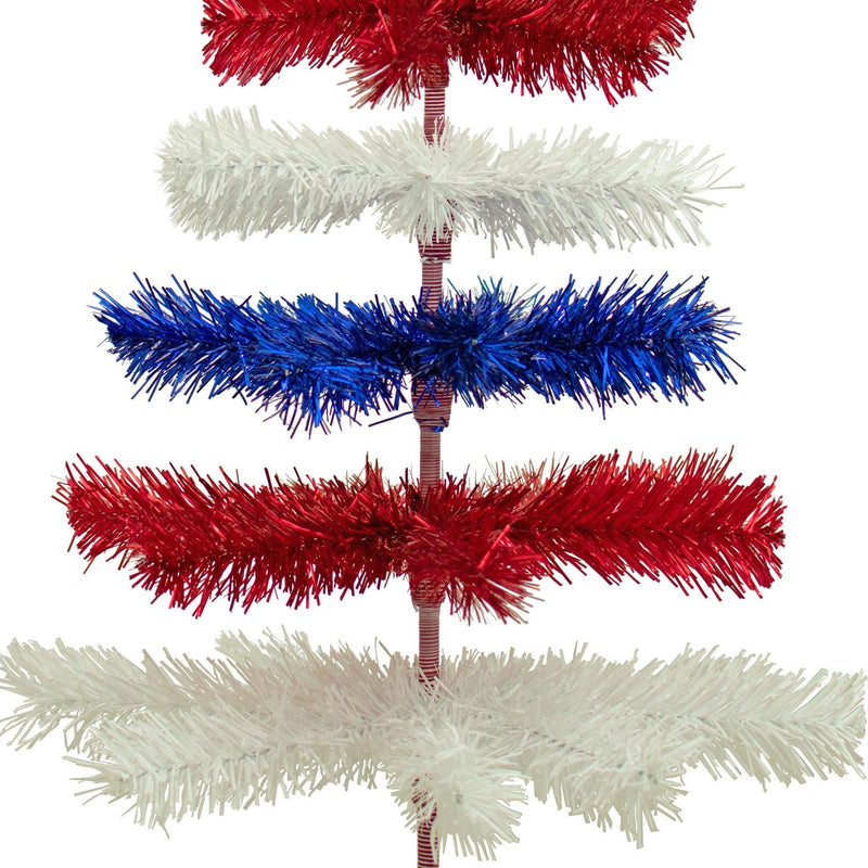 4th Of July Layered Tinsel Trees