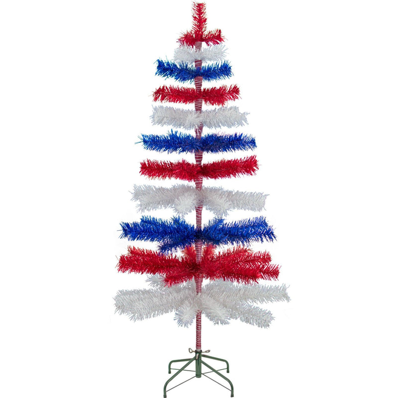 4th Of July Layered Tinsel Trees