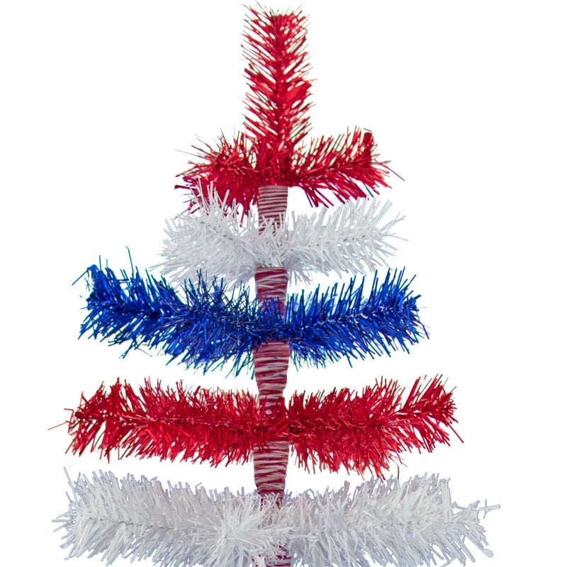 4th Of July Layered Tinsel Trees