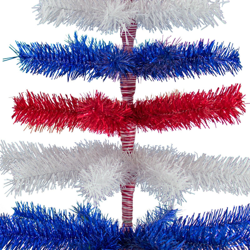 4th Of July Layered Tinsel Trees