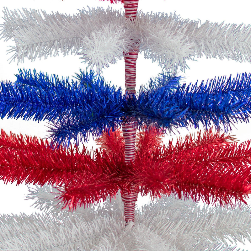 4th Of July Layered Tinsel Trees