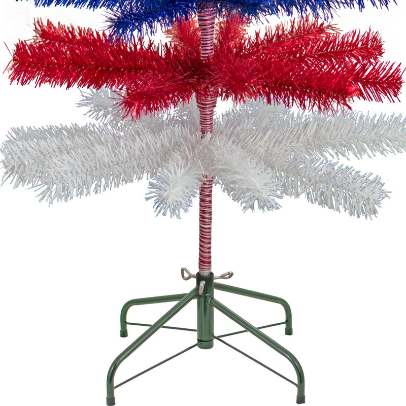 4th Of July Layered Tinsel Trees