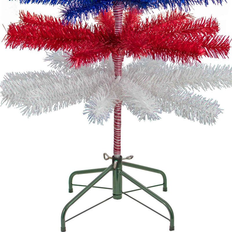 4th Of July Layered Tinsel Trees