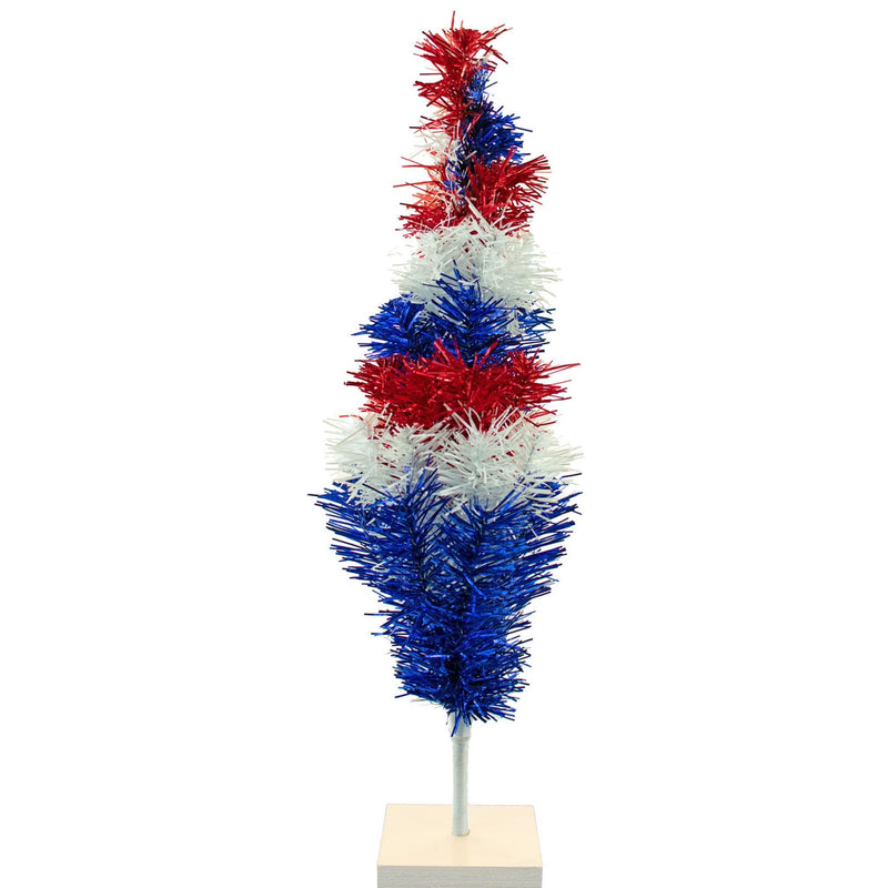 4th Of July Layered Tinsel Trees