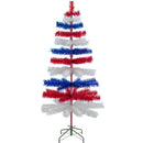 4th Of July Layered Tinsel Trees