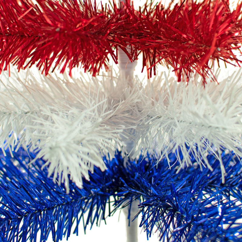 4th Of July Layered Tinsel Trees