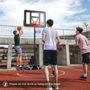 4.4-10 Feet Portable Basketball Hoop Adjustable with 2 Wheels and Fillable Base-Black by LJGDeals