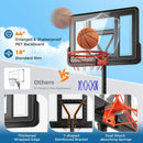 4.4-10 Feet Portable Basketball Hoop Adjustable with 2 Wheels and Fillable Base-Black by LJGDeals
