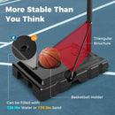 4.4-10 Feet Portable Basketball Hoop Adjustable with 2 Wheels and Fillable Base-Black by LJGDeals