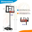 4.4-10 Feet Portable Basketball Hoop Adjustable with 2 Wheels and Fillable Base-Black by LJGDeals