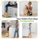 2-Step Wooden Stool for Kids by Ocodile.com
