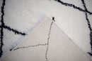 Black And White Hand Woven Wool Area Rug - Contemporary Style