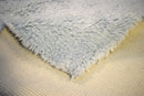 Modern Solid Design Silver Handmade Wool Area Rug