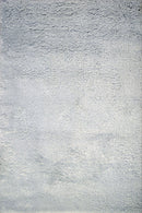 Modern Solid Design Silver Handmade Wool Area Rug