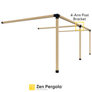Pergola 4-Arm Post Bracket (for 4x4 Wood Posts)