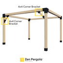 Pergola Support Bracket (for 4x4 Wood Posts)