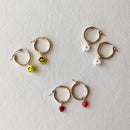 Charm Hoop Earrings | Daisies