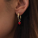 Charm Hoop Earrings | Hearts