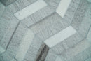 Custom Made Ivory and Gray Leather Rug | Hairon Genuine Leather, Cowhide rug, Chevron Geometric Rug