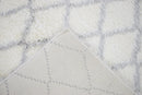 Handmade Wool Area Rug Ivory and Charcoal Modern Contemporary