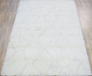 Ivory Handmade Premium Wool Area Rug - Modern Elegant Design