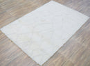 Ivory Handmade Premium Wool Area Rug - Modern Elegant Design