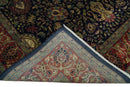 Brown and Black Hand Knotted Wool Area Rug - Traditional Style