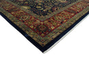 Brown and Black Hand Knotted Wool Area Rug - Traditional Style