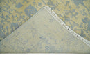 Gold and Silver Persian Hand Knotted Traditional Wool and Bamboo Silk Area Rug 4x6