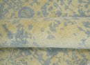 Gold and Silver Persian Hand Knotted Traditional Wool and Bamboo Silk Area Rug 4x6