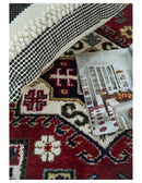 4x6 Hand Knotted traditional Kazak Rust and Ivory Traditional Tribal Armenian Rug | KZA10