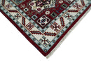 4x6 Hand Knotted traditional Kazak Rust and Ivory Traditional Tribal Armenian Rug | KZA10