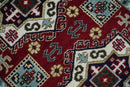 4x6 Hand Knotted traditional Kazak Rust and Ivory Traditional Tribal Armenian Rug | KZA10