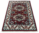 4x6 Hand Knotted traditional Kazak Rust and Ivory Traditional Tribal Armenian Rug | KZA10