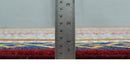 Wool Multi-Color Striped Handwoven Gabbeh Rug 4x6 Southwestern