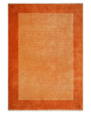 4x6 Small Rust and Peach Farmhouse Wool Hand Woven Southwestern Gabbeh Rug| LOR9