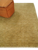 Beige Natural Wool Hand Woven Southwestern Farmhouse Rug 4x6