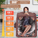 800W 2 Person Portable Steam Sauna Tent SPA with Hat Side Holes 3L Steamer by DirectDeals