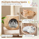 5-Layer Climbing Cat Tree with Sisal Scratching Posts and Washable Cushions-Beige by LJGDeals