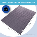 5 Lbs Kids Weighted Blanket with Cover | 36"x48" | 100% Cotton, Glass Beads by Hazli Collection