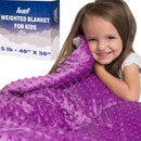5 Lbs Kids Weighted Blanket with Cover | 36"x48" | 100% Cotton, Glass Beads by Hazli Collection