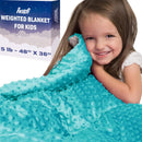 5 Lbs Kids Weighted Blanket with Cover | 36"x48" | 100% Cotton, Glass Beads by Hazli Collection