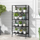 5-Tier Adjustable Shelves with Wheels for Garage Kitchen Balcony by LJGDeals