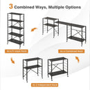 5-Tier Adjustable Shelves with Wheels for Garage Kitchen Balcony by LJGDeals