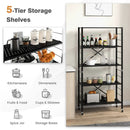 5-Tier Adjustable Shelves with Wheels for Garage Kitchen Balcony by LJGDeals