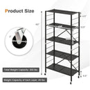 5-Tier Adjustable Shelves with Wheels for Garage Kitchen Balcony by LJGDeals