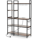 5-Tier Bakers Rack with Power Outlets and 10 S-Shaped Hooks by LJGDeals