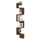 5-Tier Corner Shelf Floating Bookshelf Wall Mounted Storage Organizer by LJGDeals