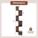 5-Tier Corner Shelf Floating Bookshelf Wall Mounted Storage Organizer by LJGDeals